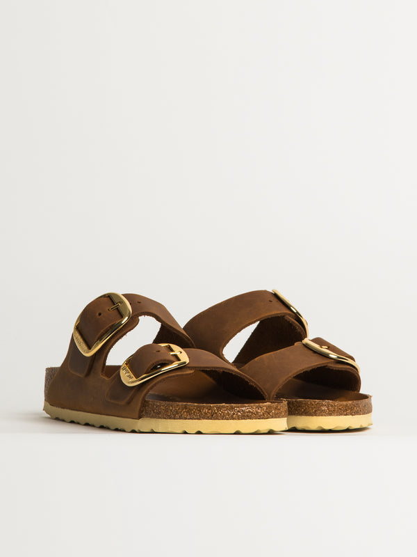 BIRKENSTOCK WOMENS BIRKENSTOCK ARIZONA BIG BUCKLE OILED LEATHER SANDALS - MEDIUM/NARROW - COGNAC - Blackwell Supply Co.