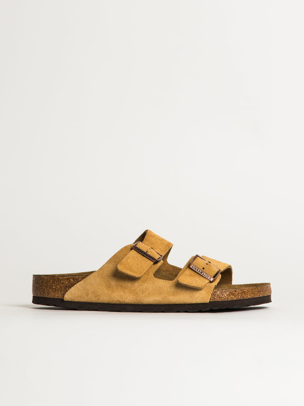 BIRKENSTOCK MENS BIRKENSTOCK ARIZONA SUEDE SANDALS - REGULAR - LATTE - Blackwell Supply Co.
