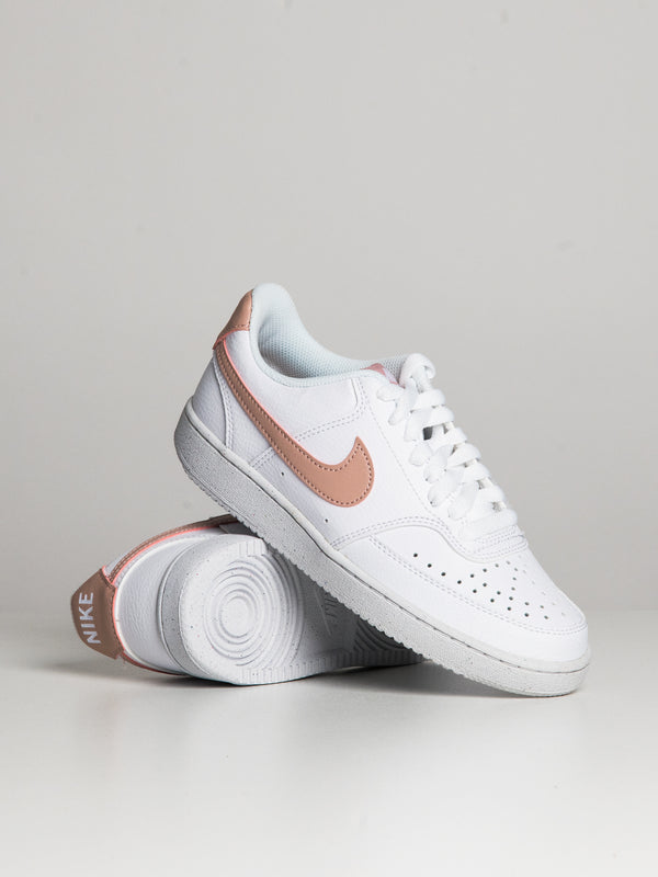 NIKE WOMENS NIKE COURT VISION LO NEXT NATURE SNEAKER - WHITE/PINK OXFORD - Blackwell Supply Co.